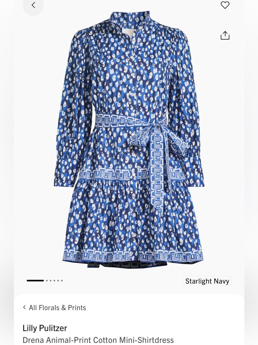 NWT LILLY PULITZER DRENA COTTON SHIRTDRESS